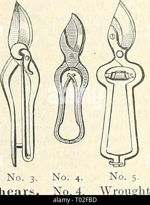 Dreer's garden calendrier . dreersgardencale1890henr Année : 1890 Ce réseau sprinkleur est inestimable pour l'eau- ing promenades, pelouses, etc., et se compose d'un tube en fer perforé sur un cercle, ce qui jetant de l'eau à l'extérieur des roues. L'eau peut être arrêté par un clapet illustré dans l'allemand d'un sécateur. N° 5. Les lames en acier, serpentins en acier ressort, qui ne peut pas abandonner. 8 pouces, 1,00 $, 1,50 $, 9 pouces. Cisailles à haie allemand. Une bonne résistance au cisaillement à bas prix. 7 pouces, 1,75 $ ; 9 pouces, 2,25 $ ; 10 pouces, 2..50 ; 12 pouces, 3,00 $. La perfection d'un sécateur. N° 3. Faites tout d'acier, et adaptées à l'URP lourde ou légère Banque D'Images