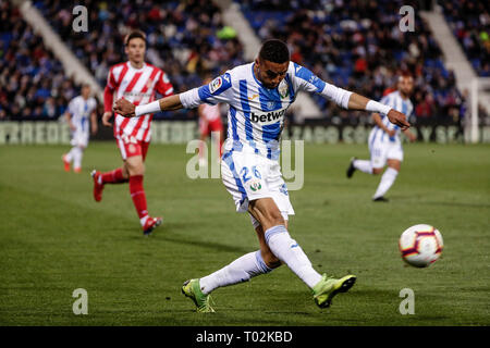 Saragosse, Espagne. Mar 16, 2019. La Liga football, Leganes versus Girona ; Youssef En-Nesyri (CD Leganes) en action pendant le match : Action Crédit Plus Sport/Alamy Live News Banque D'Images