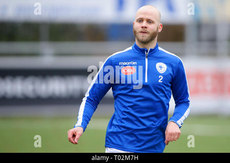 DEN HAAG , 16-03-2019 , Football , saison , Houtrust Sportpark 2018 / 2019 , néerlandais Tweede Divisie . SV Spakenburg player Nathaniel va avant le match Scheveningen vs Spakenburg Banque D'Images