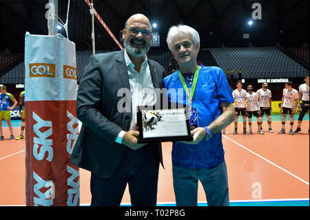 Sao Paulo, Brésil. 16 mars 2019. Corinthiens Guarulhos XS Judas pour la Super League de Volei Photo : Duda AGIF / quartiers : Crédit AGIF/Alamy Live News Banque D'Images