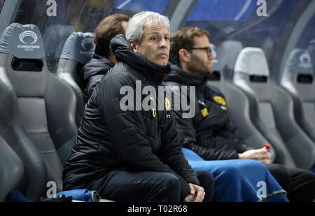 Berlin, Deutschland. 16Th Mar 2019. firo : 16.03.2019 Football, Football : 1. Saison 2018/2019, Bundesliga Hertha BSC Berlin - Borussia Dortmund BVB BVB 3 2 : coach, Coach, Lucien Favre, l'utilisation de crédit dans le monde entier | : dpa/Alamy Live News Banque D'Images