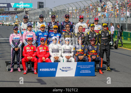 Melbourne, Australie. 17 mars 2019. Championnat du Monde de Formule 1 de la FIA 2019 de Formule 1 - Grand Prix d'Australie.Rolex 2019 FIA Formula One World Championship Drivers Photo. Credit : brett keating/Alamy Live News Banque D'Images