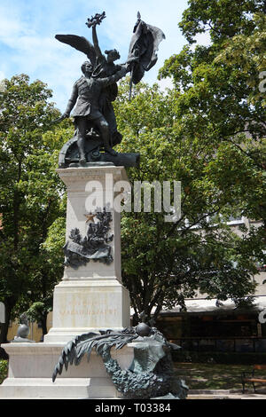 Monument à Vérifiez Hazaert Paysage Statue Budapest, Hongrie Banque D'Images