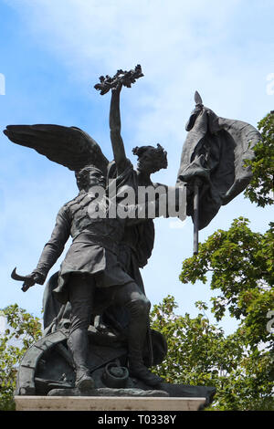 Monument à Vérifiez Hazaert Statue près de Budapest, Hongrie Banque D'Images