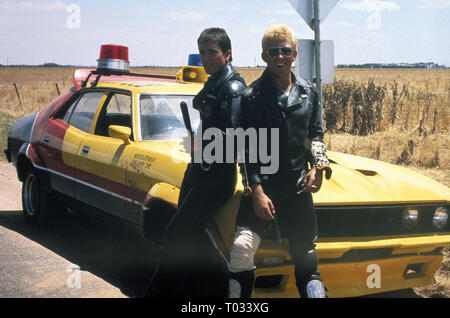 MEL GIBSON, STEVE BISLEY, MAD MAX, 1979 Banque D'Images