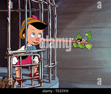 PINOCCHIO, Jiminy Cricket, Pinocchio, 1940 Banque D'Images
