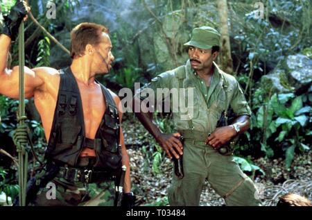 ARNOLD SCHWARZENEGGER, Carl Weathers, Predator, 1987 Banque D'Images