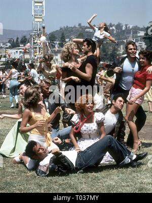 LORENZO LAMAS, OLIVIA NEWTON-JOHN, John Travolta, DIDI CONN, MICHAEL TUCCI, JEFF CONAWAY, Stockard Channing, GRAISSE, 1978 Banque D'Images