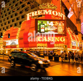 Néons vieux de Las Vegas ou le centre-ville de Las Vegas (les mêmes) Banque D'Images