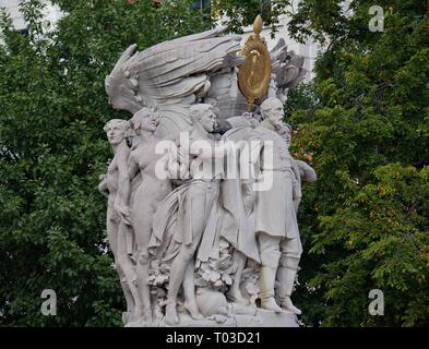 DISTRICT DE WASHINGTON DE COLUMBIA, États-Unis—SEPTEMBRE 2017 : vue latérale de la statue de George Gordon Meade Banque D'Images