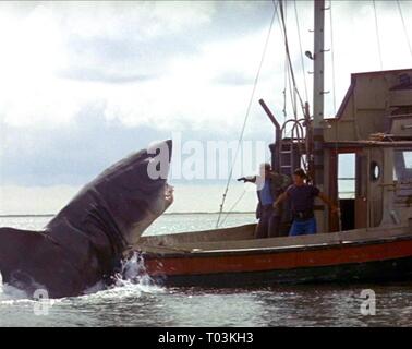 ROBERT SHAW, ROY SCHEIDER, JAWS, 1975 Banque D'Images