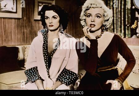 JANE RUSSELL, MARILYN MONROE, hommes préfèrent les blondes, 1953 Banque D'Images