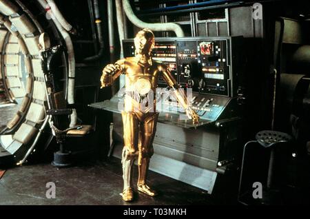 ANTHONY DANIELS COMME C-3PO, Star Wars : Episode V - L'Empire contre-attaque, 1980 Banque D'Images