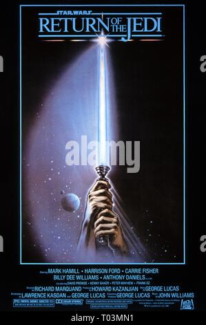 Affiche de film, Star Wars : Episode VI - LE RETOUR DU JEDI, 1983 Banque D'Images