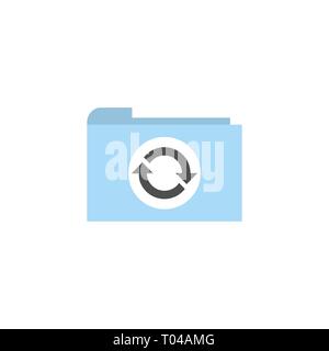 La synchronisation des dossiers télévision vecteur icône Illustration de Vecteur