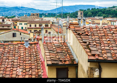 Florence, Toscane, Italie vue du Palazzo Vecchio Banque D'Images