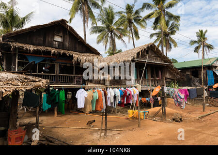 Village rural de la vie dans une petite ville au Myanmar (Birmanie) Banque D'Images