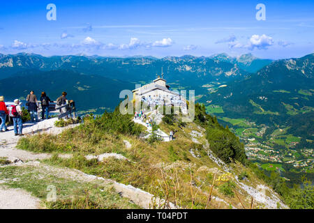 Le Kehlsteinhaus (Nid d'Aigle), Kehlstein, Obersalzberg, Berchtesgaden, qui utilisé pour être une retraite pour Adolf Hitler au cours de la troisième Banque D'Images