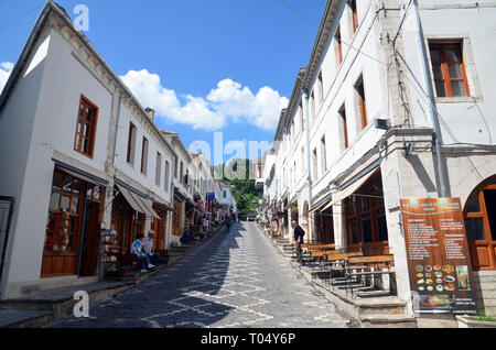 L'Albanie, Gjirokastra, Site du patrimoine mondial de l'UNESCO Banque D'Images