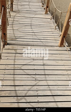 Promenades en bois-passerelles pour visiter le Rawak Stupa. Taklamakan Desert-Xinjiang-Chine-0037 Banque D'Images