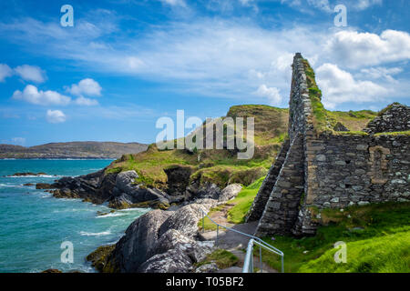 Plage de Derrynane, Abbey Island, Ring de Kerry, Iveragh, Co Kerry, Ireland Banque D'Images
