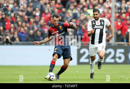 Foto LaPresse - Tano Pecoraro 17032019 - Genova (Italia) Sport Calcio Genoa vs Juventus Campionato di Calcio Serie A TIM 2018/2019 - Stade "Luigi Ferraris" nella foto : pereira pedro Photo LaPresse - Tano Pecoraro 17 mars 2019 City - Genova (Italie) Sports Football Gênes vs Juventus Football Ligue championnat italien TIM 2018/2019 - un "Luigi Ferraris" stade dans la pic : pereira pedro Banque D'Images