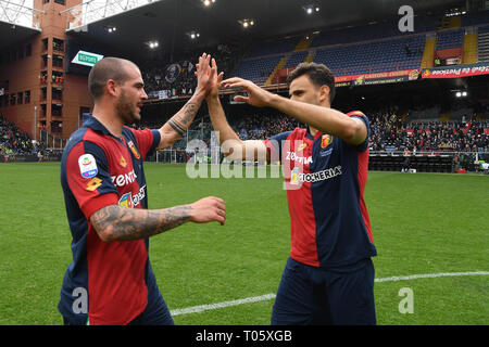 Foto LaPresse - Tano Pecoraro 17032019 - Genova (Italia) Sport Calcio Genoa vs Juventus Campionato di Calcio Serie A TIM 2018/2019 - Stade "Luigi Ferraris" nella foto : esultanza Photo finale LaPresse - Tano Pecoraro 17 mars 2019 City - Genova (Italie) Sports Football Gênes vs Juventus Football Ligue championnat italien TIM 2018/2019 - un "Luigi Ferraris" stade dans la pic : esultanza finale Banque D'Images