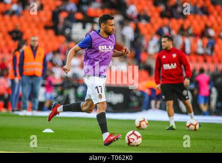 Valence, Espagne. Mar 17, 2019. Coquelin au cours de la match de football entre Valence CF et Getafe CF le 17 mars 2019 au stade Mestalla de Valence, Espagne. Appuyez sur Cordon Cordon Crédit : Presse/Alamy Live News Banque D'Images