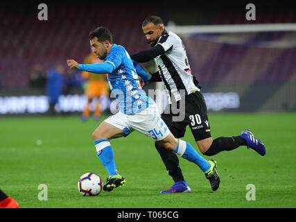 Stadio San Paolo, Naples, Italie. Mar 17, 2019. Football Serie A, Naples et l'Udinese ; Amin Maalouf de Napoli : Action Crédit Plus Sport/Alamy Live News Banque D'Images