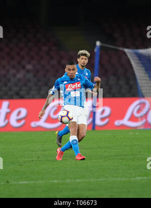 Naples, Campanie, Italie. 17Th Mar 2019. Stade San Paolo, Serie A match de football la Serie A entre les SSC Napoli FC Udinese.Dans l'image finale .SSC Napoli 4 résultats : 2 FC Udinese. Crédit : Fabio Sasso/ZUMA/Alamy Fil Live News Banque D'Images
