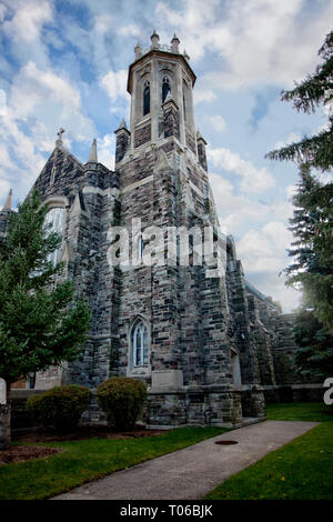 03 novembre 2018 Windsor, Ontario Campbell Baptist Church Bell Tower View Expterior Banque D'Images