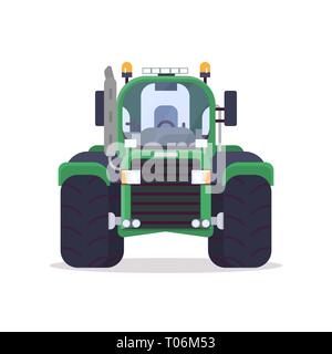 Vue avant du tracteur agricole Illustration de Vecteur