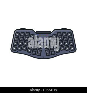 Clavier personnalisé ergonomique Illustration de Vecteur