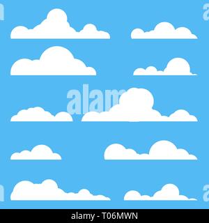 Ensemble de nuages Illustration de Vecteur