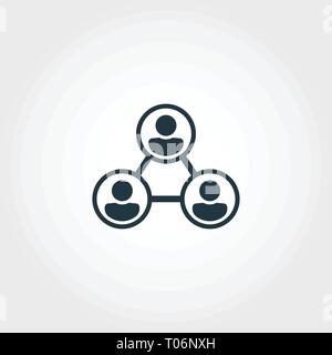 L'icône d'équipe. L'icône de création d'équipe monochrome pour la conception web, des applications, des logiciels, de l'impression. Illustration de Vecteur