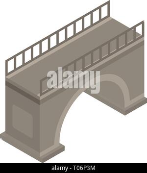 Icône pont urbain, style isométrique Illustration de Vecteur