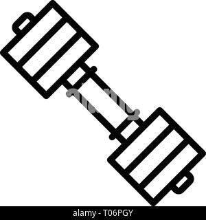 Metal dumbell, icône de style contour Illustration de Vecteur