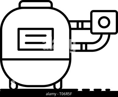 L'icône de pompe de piscine, style contour Illustration de Vecteur