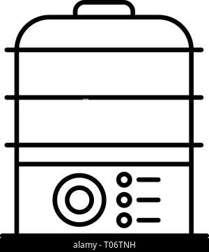 Cuisinière cuisine style du contour, icône Illustration de Vecteur