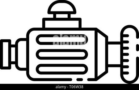 Générateur de voiture, l'icône de style contour Illustration de Vecteur
