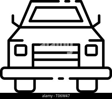 Pick up icône de voiture style du contour, Illustration de Vecteur