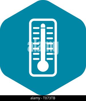 Thermomètre indique l'icône haute température Illustration de Vecteur
