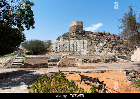 Al Bidiyah Fort en émirat de Dubaï en Émirats Arabes Unis Banque D'Images