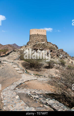 Al Bidiyah Fort en émirat de Dubaï en Émirats Arabes Unis Banque D'Images