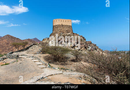 Al Bidiyah Fort en émirat de Dubaï en Émirats Arabes Unis Banque D'Images