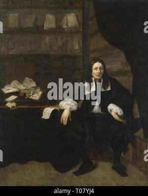 'Portrait d'un notaire". Holland, 1660-1670s. Dimensions : 100x78 cm. Musée : Etat de l'Ermitage, Saint-Pétersbourg. Auteur : Michiel van Musscher (attribué). Banque D'Images