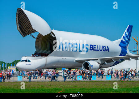 Beluga d'Airbus, de l'ADI 2018, Schönefeld, Brandebourg, Allemagne Banque D'Images