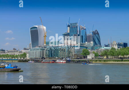 Geschaeftshaeuser, Lower Thames Street, du quartier financier, Londres, Angleterre, Grossbritannien Banque D'Images