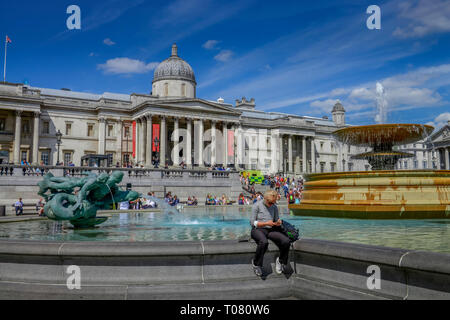 La National Gallery, Trafalgar Square, Londres, Angleterre, Grossbritannien Banque D'Images