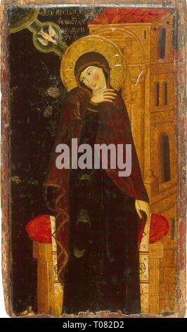 "La Vierge de 'l'annonciation''. L'Italie, premier quart du 14e siècle. Dimensions : 105x61,5 cm. Musée : Etat de l'Ermitage, Saint-Pétersbourg. Auteur : artiste inconnu de l'école vénitienne, première moitié du xive siècle. Banque D'Images
